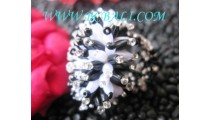 Finger Rings Bead Flower